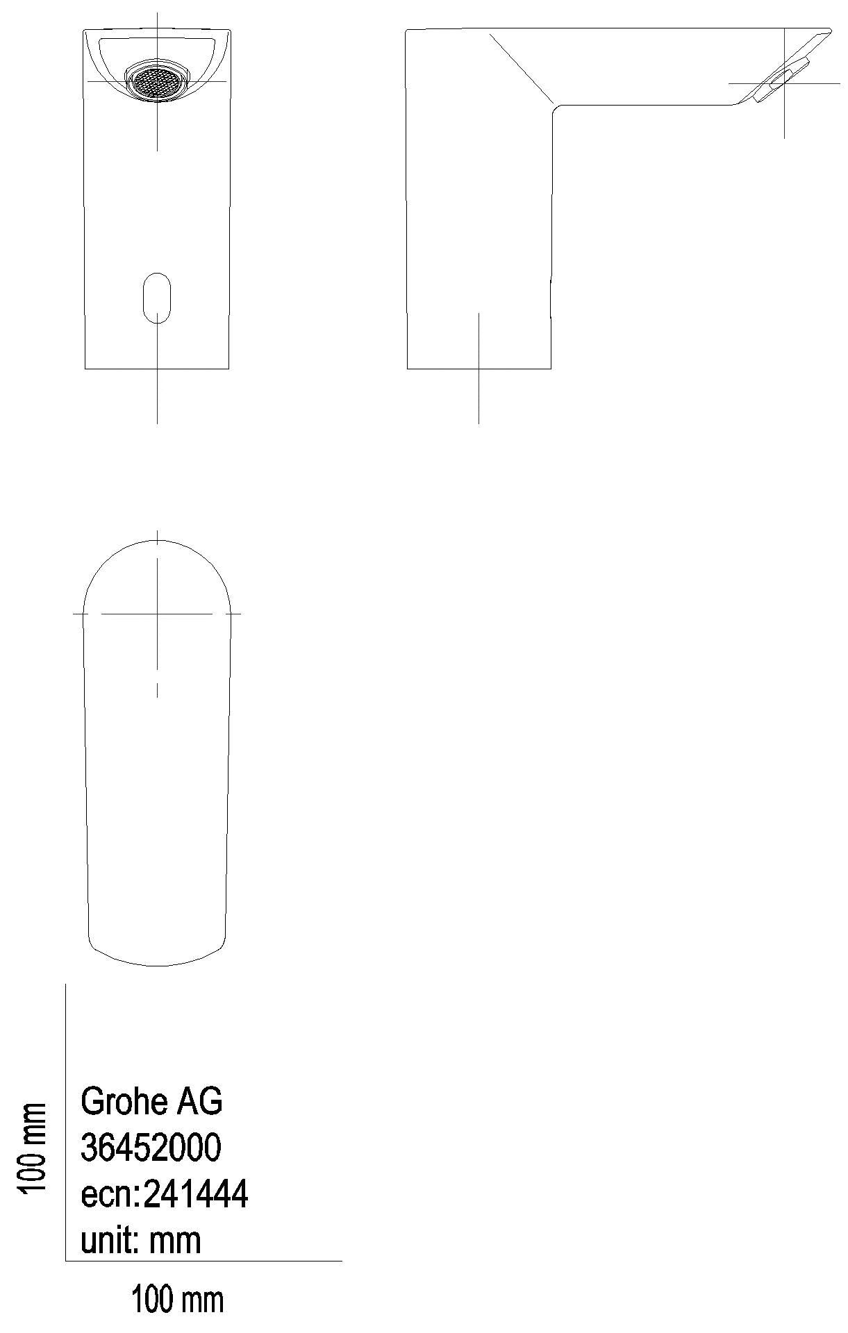 GROHE WT-IR-Elektronik BauCosmopolitan E 36452 ohne Mischung 6 Volt chrom