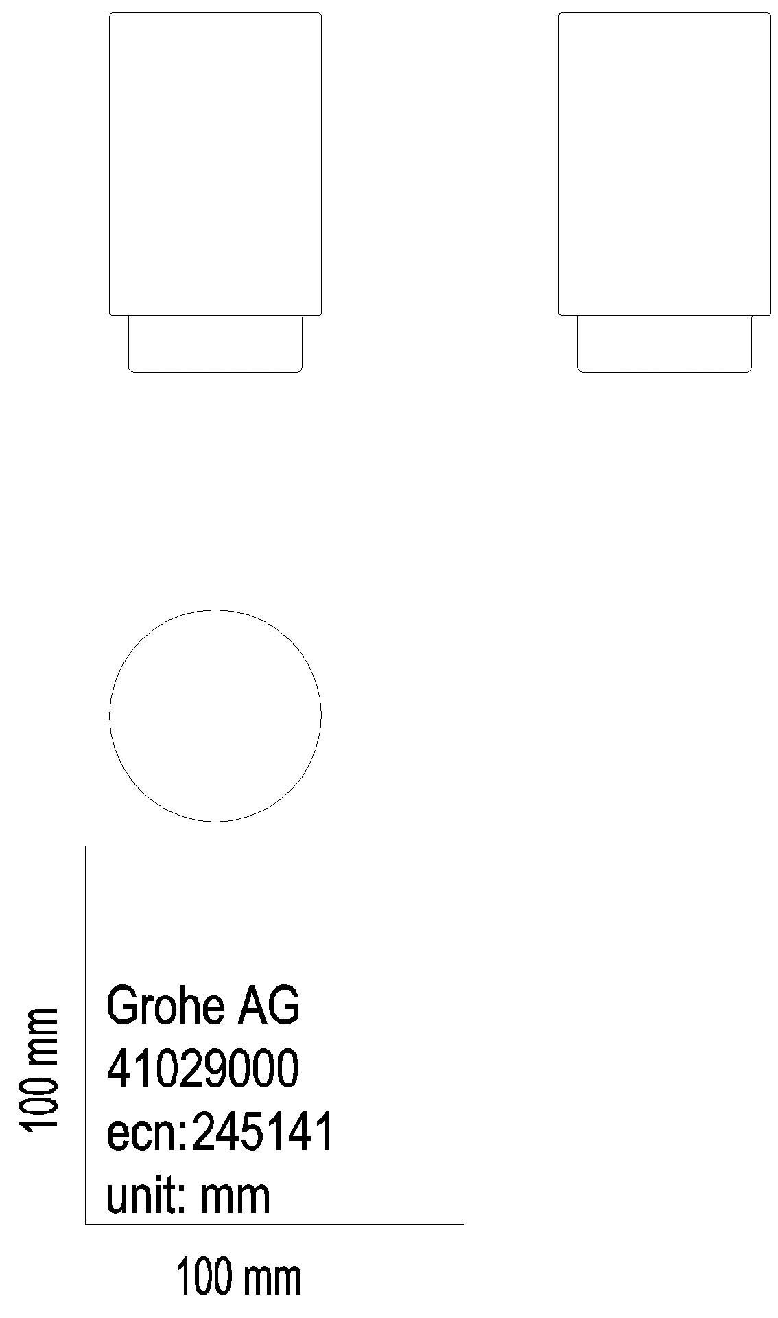 GROHE Glas Selection 41029 für Halter 41027 weißglas