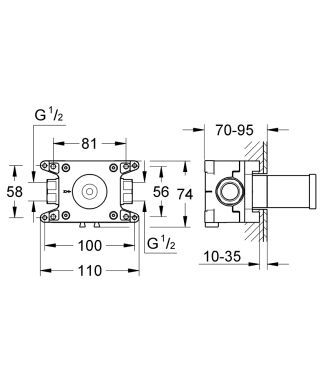 Grohtherm F Einbaubox GROHE - Grohtherm F Einbaubox (HAN: 35107000)