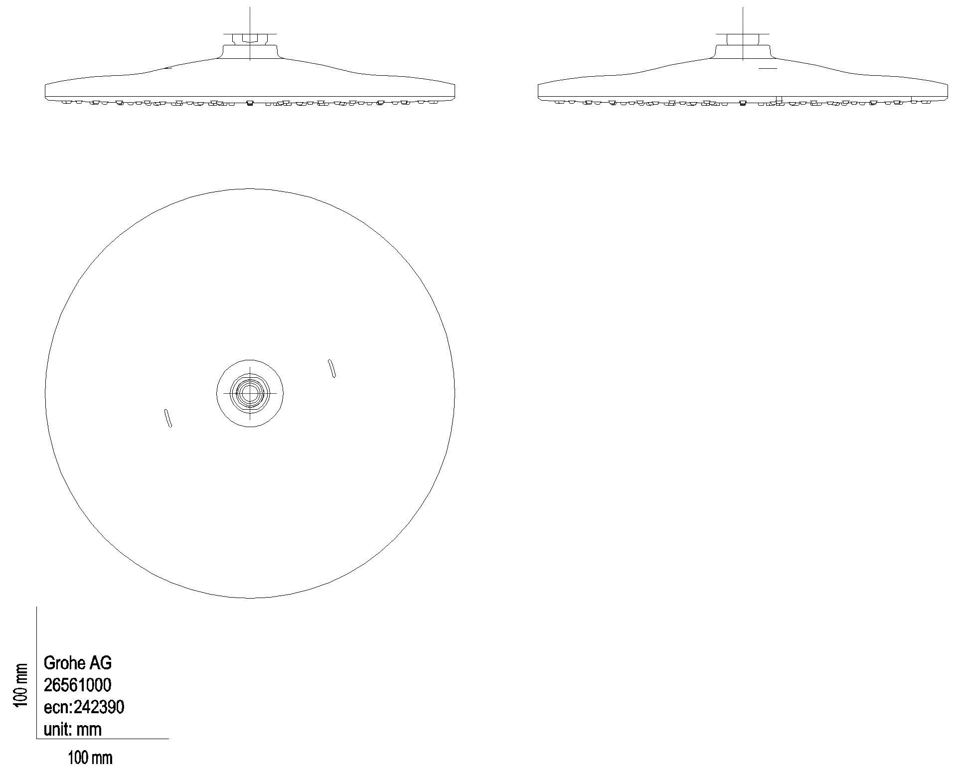 GROHE Kopfbrause Rainshower 310 Mono 26562 1 Strahl 7,5l/min chrom