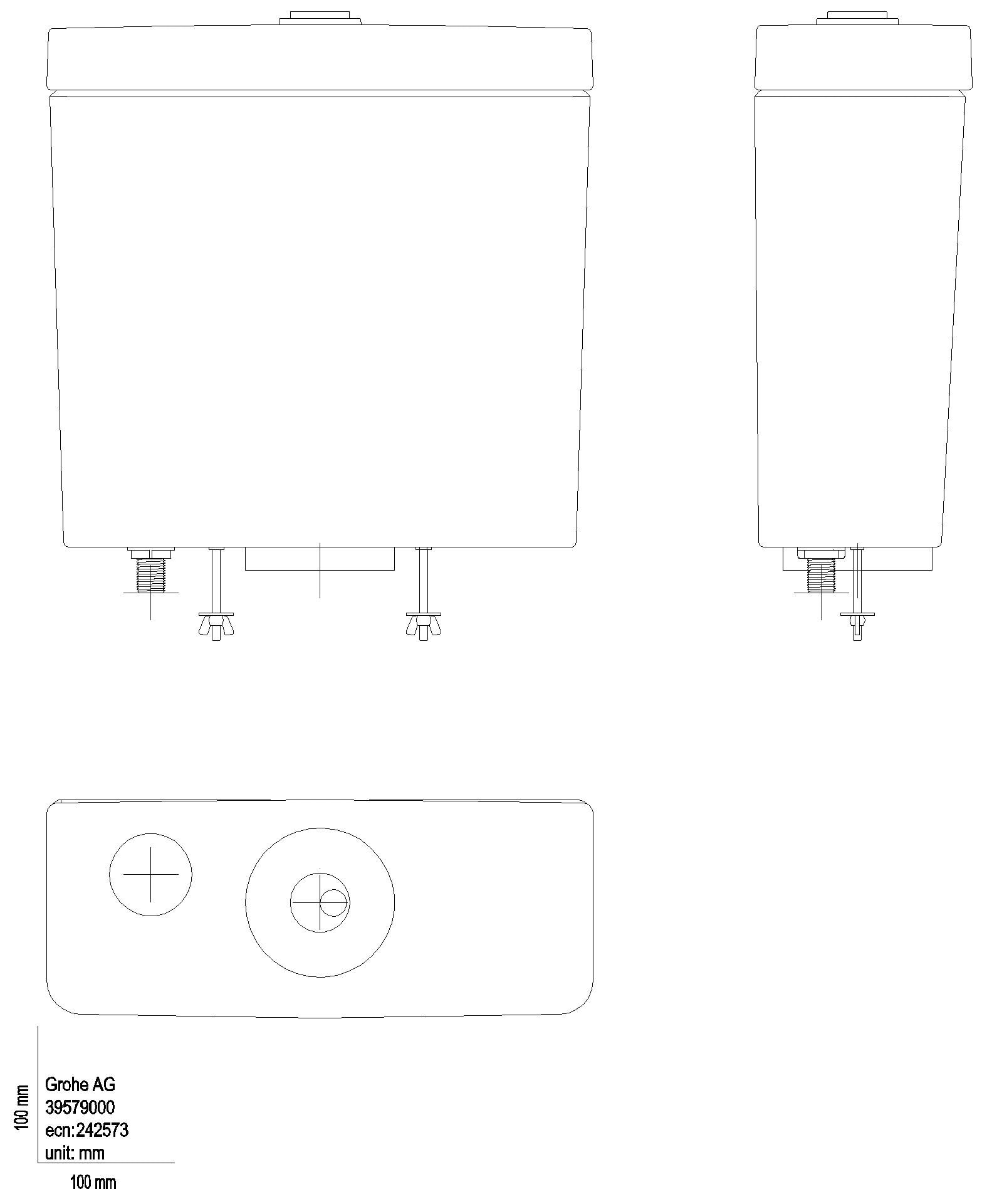GROHE Aufsatzspülkasten Essence Keramik 39579 Anschluss von unten alpinweiß