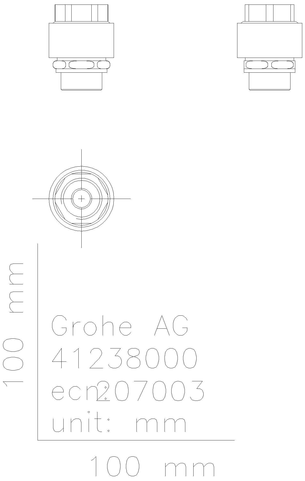 GROHE Rohrbelüfter 41238 Bauform C DN15 chrom