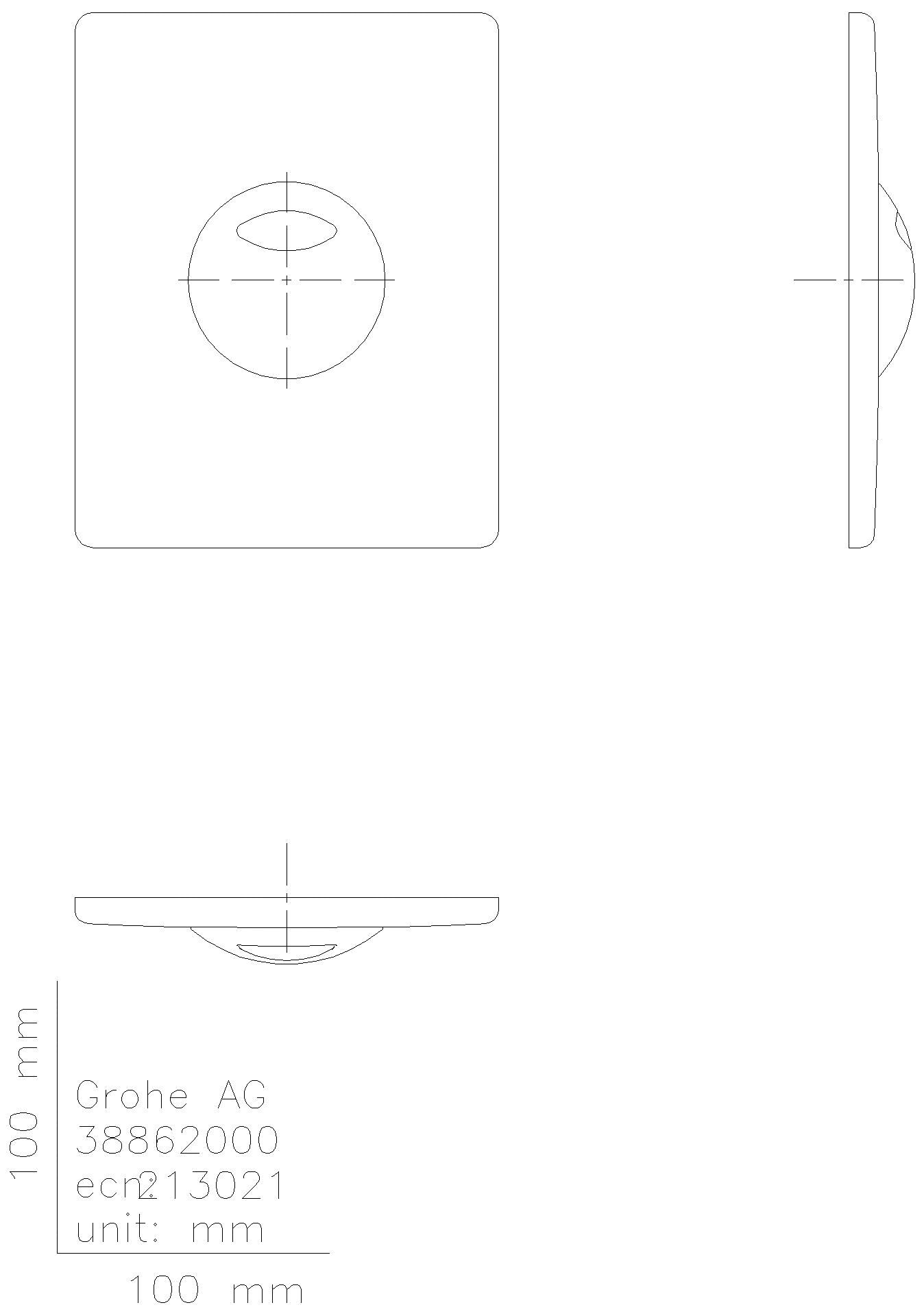 GROHE - GROHE WC-Betätigung Skate 38862 für AV1 2-Mengen o. Start/Stopp Betätigung chrom