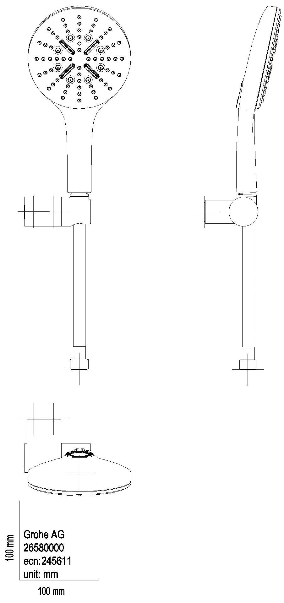 GROHE Wandhalterset RSH 130 SmartActive 26580 8,5l Wandhalter verstellbar chrom