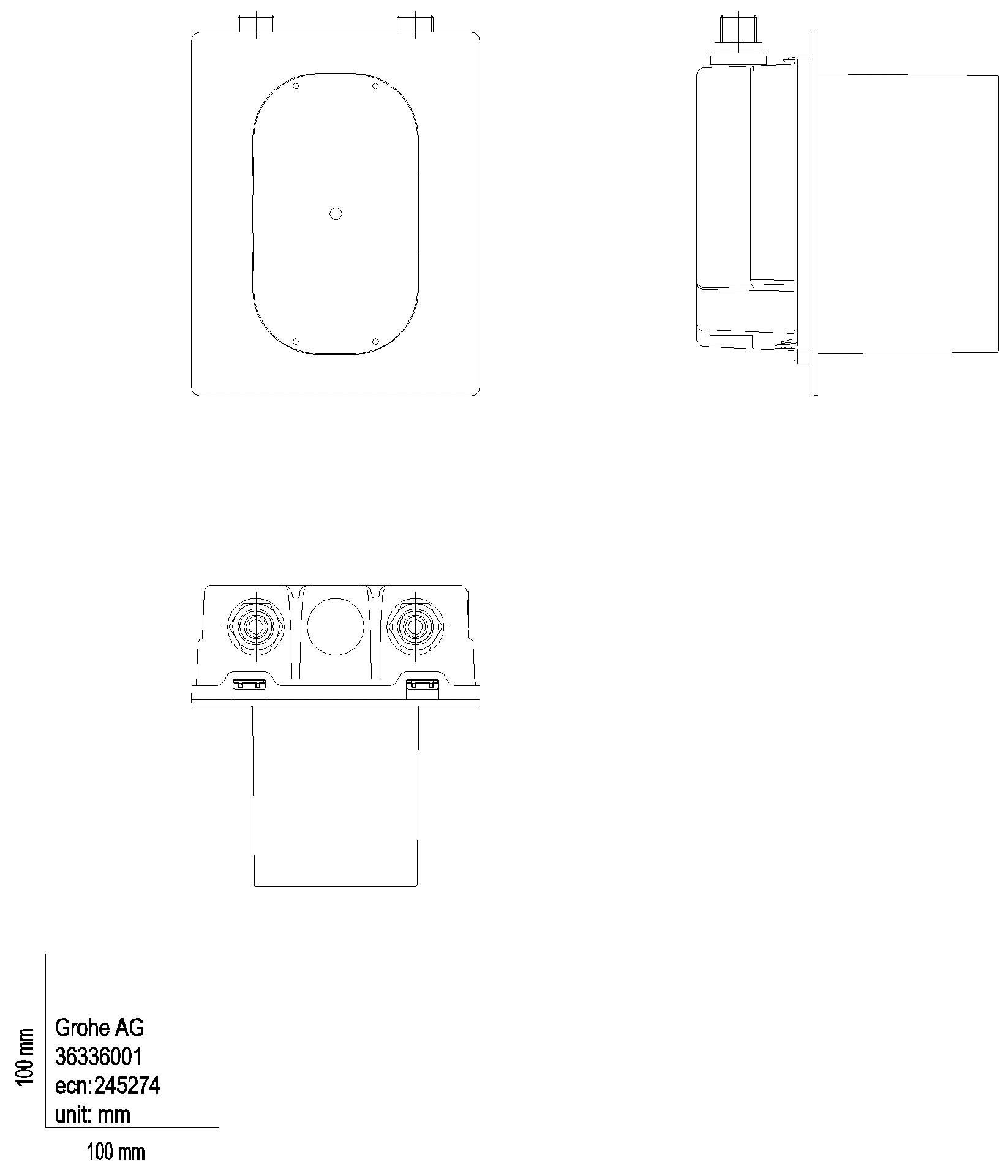 GROHE UP-EB-Kasten Eurosmart CE 36336_1 therm. Mischung 230V für WT-IR-FMS/230V