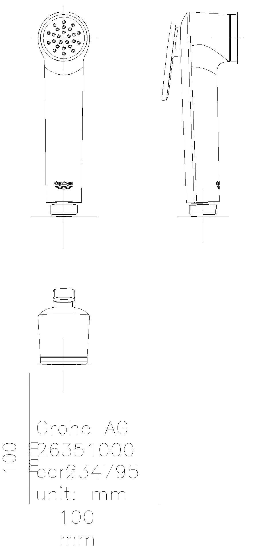 GROHE Handbrause Tempesta-F Trigger Spray 30 27512_1 1 Strahlart 8l chrom