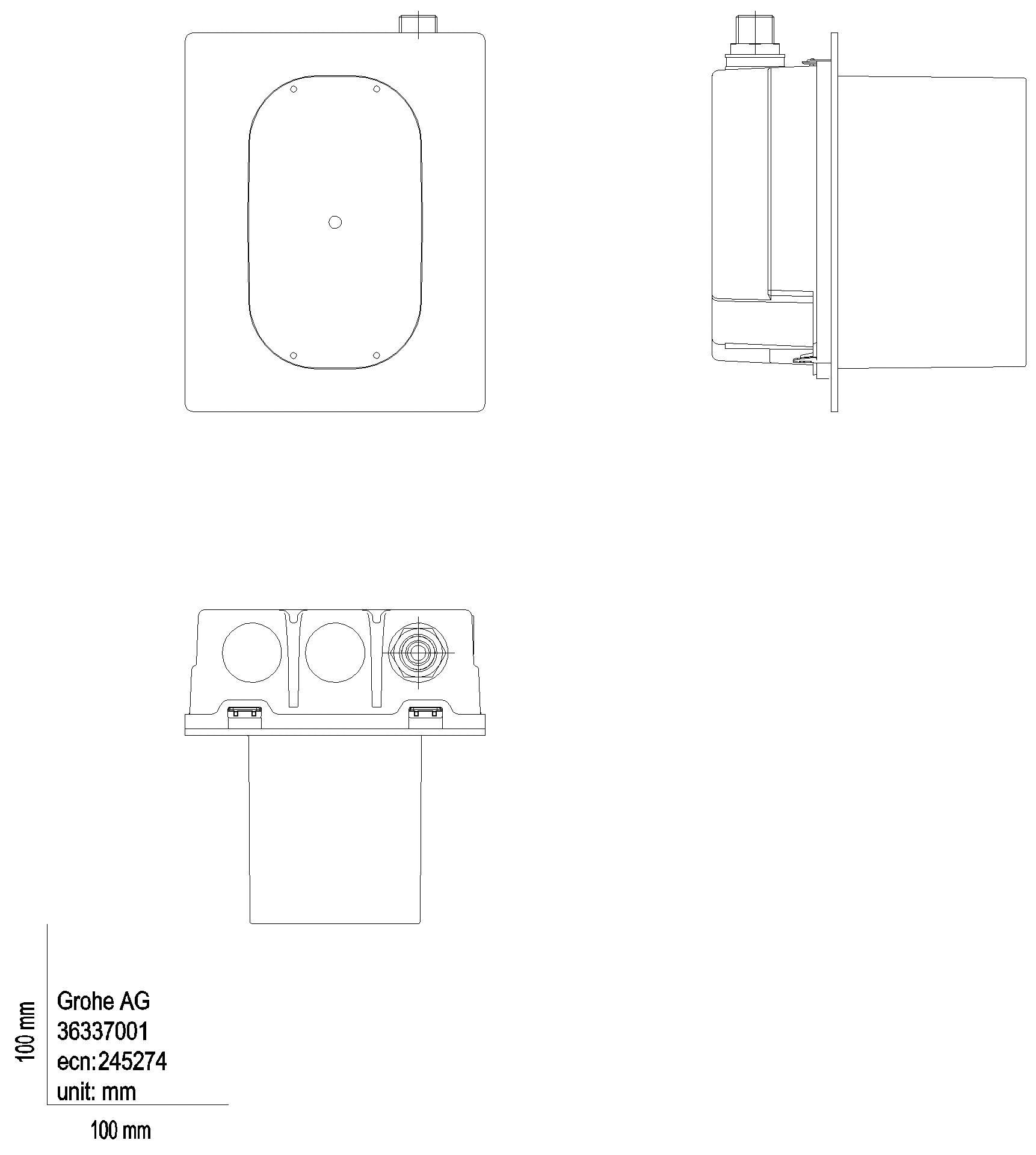 GROHE UP-Einbaukasten Euroeco CE 36337_1 ohne Mischung für WT-IR-FMS/230V