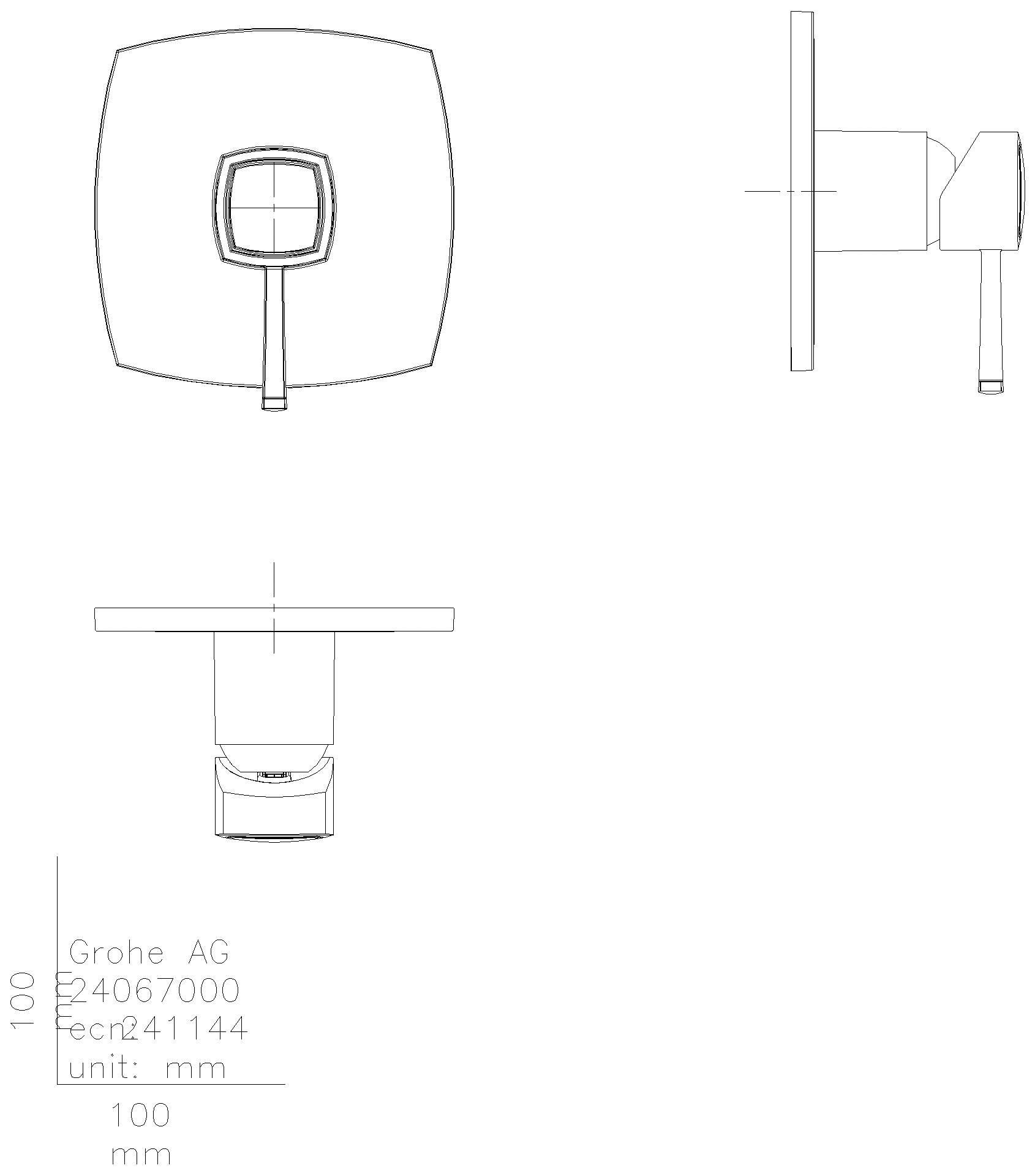 GROHE EH-Brausebatterie Grandera 24259 FMS für 35604 chrom/gold