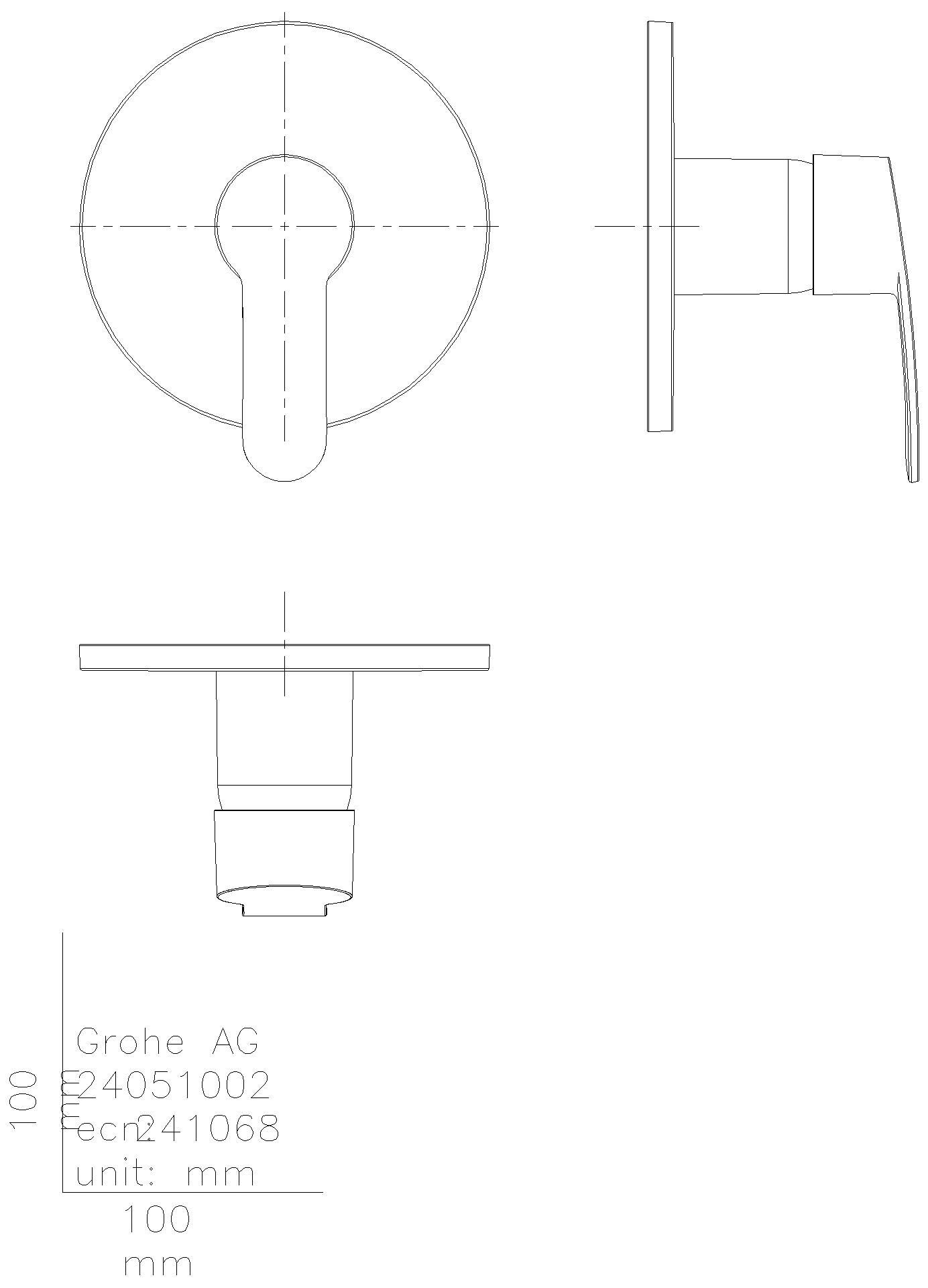 GROHE EH-Brausebatterie Eurostyle C 24051_2 FMS für Rapido SmartBox chrom