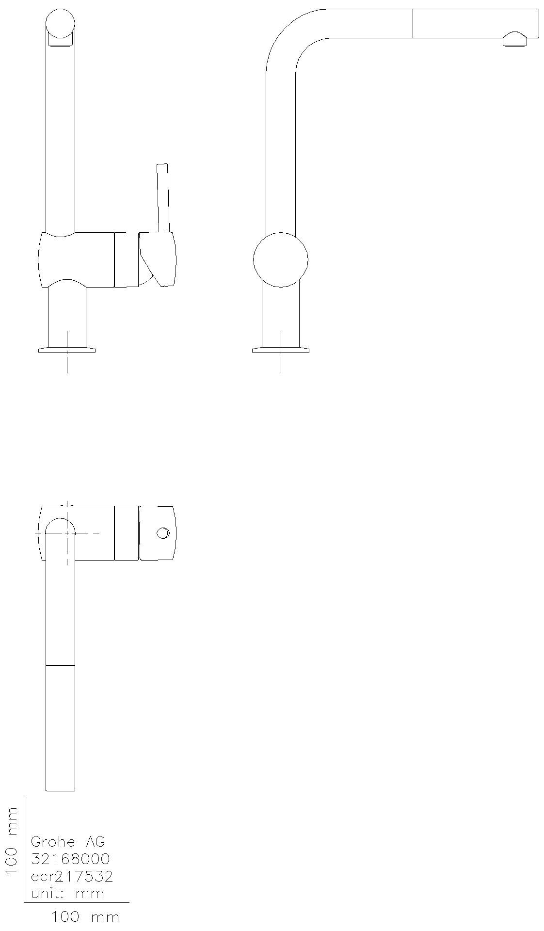 GROHE - GROHE EH-SPT-Batterie Minta 32168 DN15 herausz.Mousseurauslauf supersteel