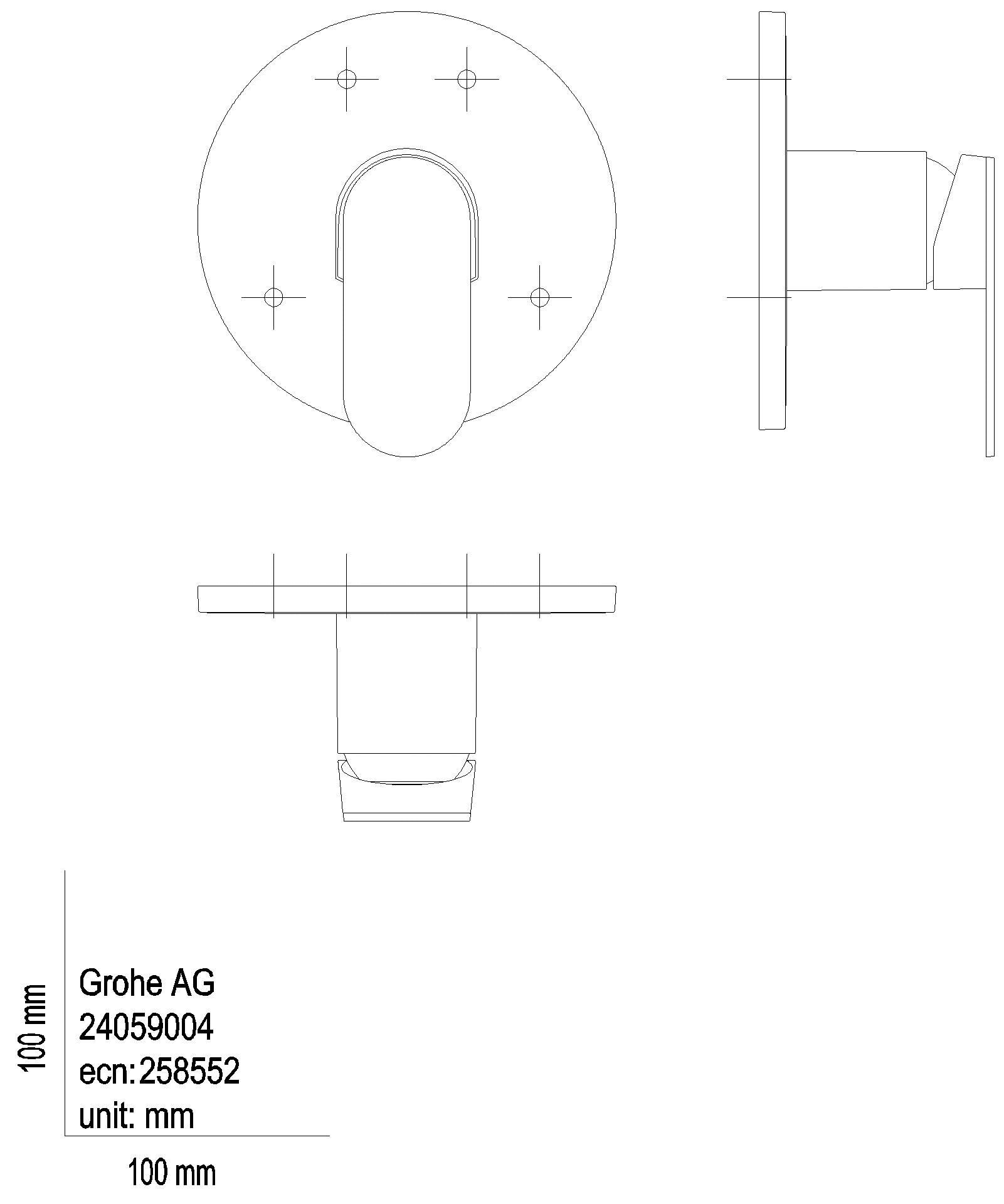 GROHE EH-Brausebatterie Plus 24059_4 FMS f. Rapido SmartBox warm sunset geb.