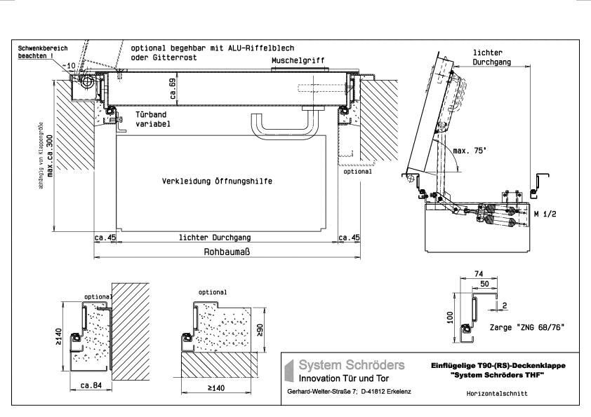 System Schröders Türen + Tore - Stahl-Deckenklappe T 90-1 System Schröders THF