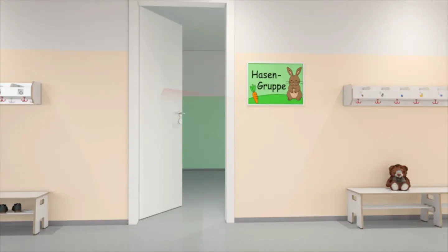 Fingerschutz / Klemm-Stopp an der Hauptschließkante Fingerschutz / Klemm-Stopp an der Hauptschließkante