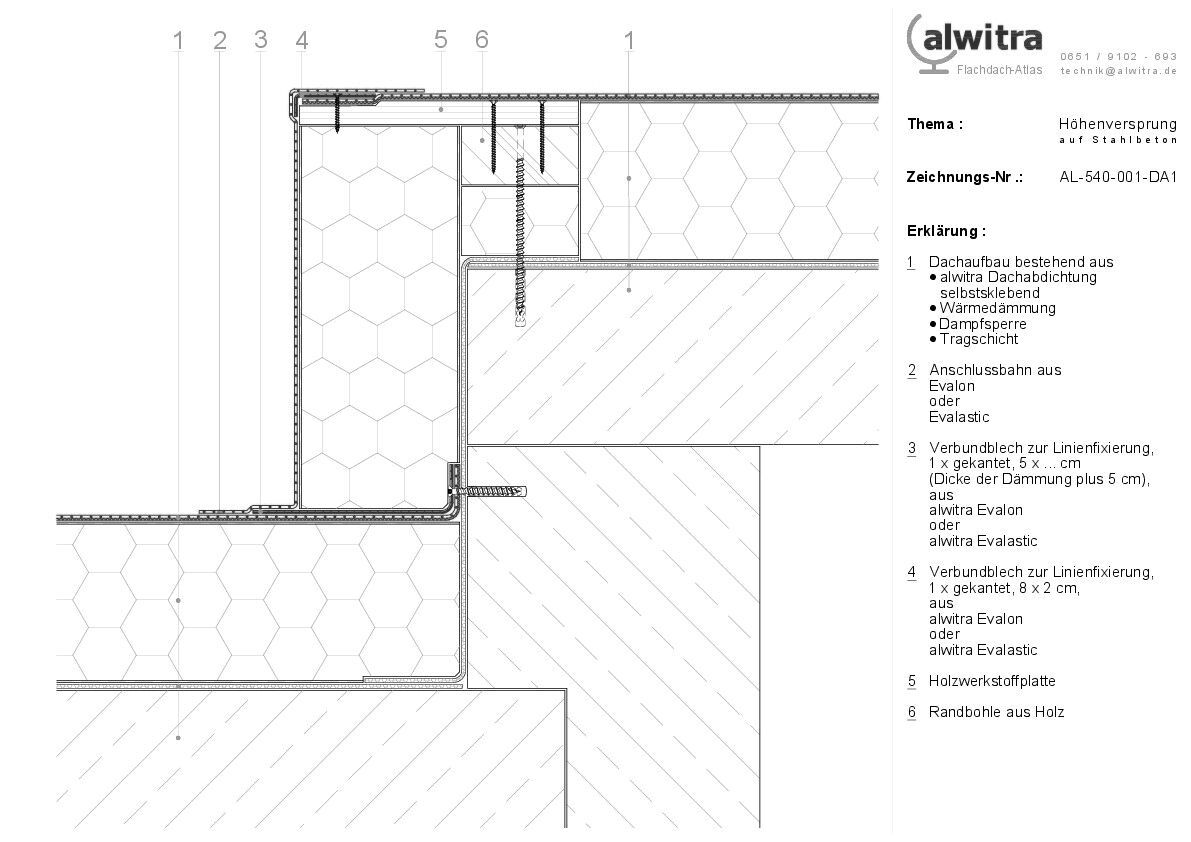 Höhenversprung auf Stahlbeton-AL-540-001-DA1