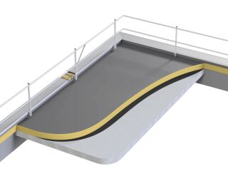 LUX-top G-T DIREKT AT Geländer / Seitenschutzsystem zur Direktmontage auf der Attika