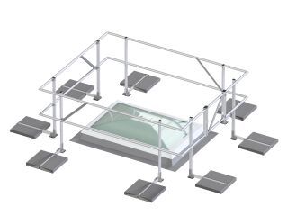 LUX-top G-T LIKU Geländer / Seitenschutzsystem zur Absicherung von RWAs, Lichtkuppeln und Öffnungen