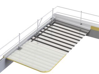 LUX-top G-T DIREKT Geländer / Seitenschutzsystem zur Direktmontage an Beton- und Stahlbauteilen, sowie negativ-verlegten Trapezprofilen