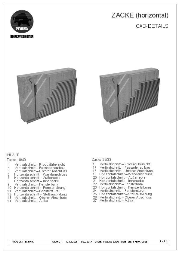 PREFA - Zackenprofil