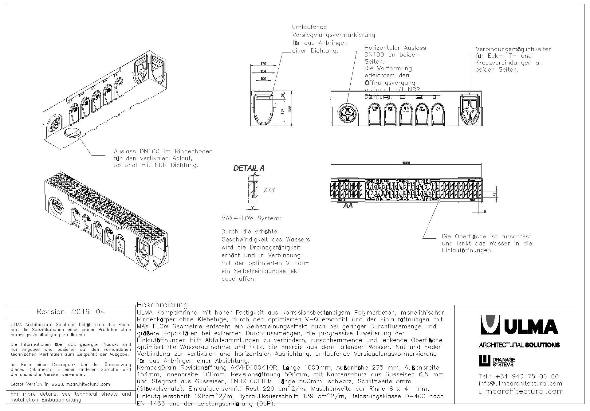 ULMA Architectural Solutions - KOMPAQDRAIN_CAD_DWG