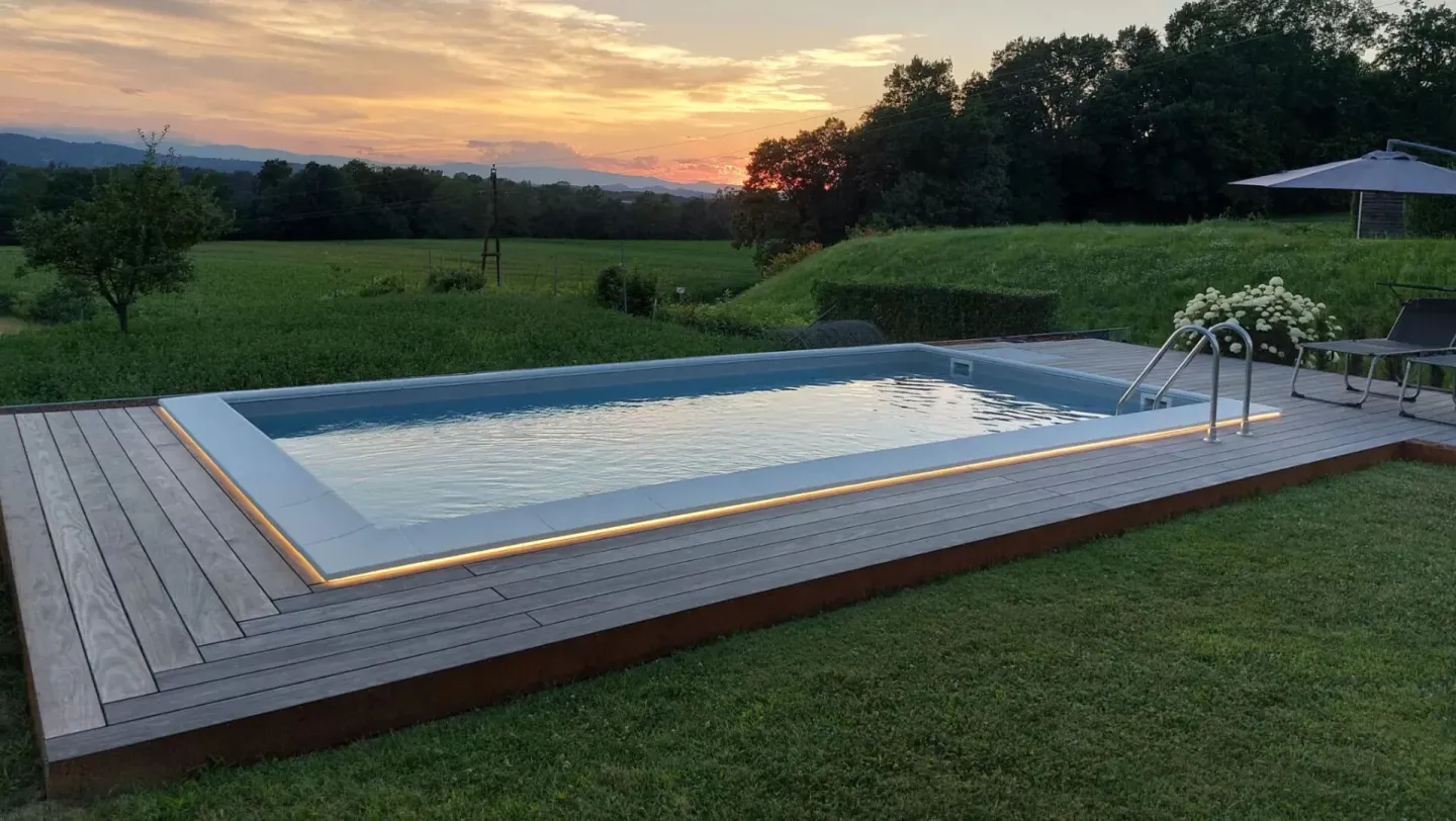 Terrassendielen aus acetyliertem Holz