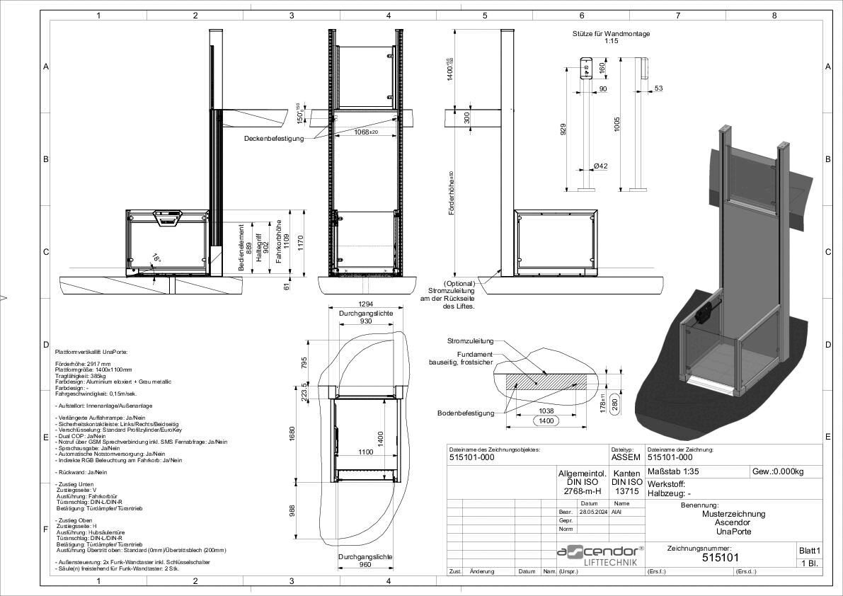 Plattform-Vertikallift UnaPorte