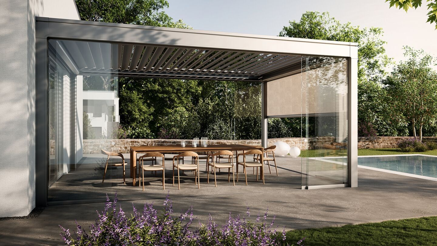 Terrassenüberdachungen - Lamellendächer, Pergolen und Pergolamarkisen