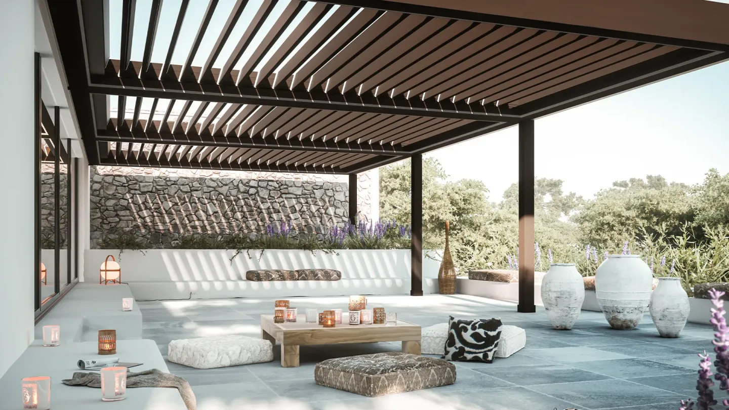 Terrassenüberdachungen - Lamellendächer, Pergolen und Pergolamarkisen Terrassenüberdachungen - Lamellendächer, Pergolen und Pergolamarkisen