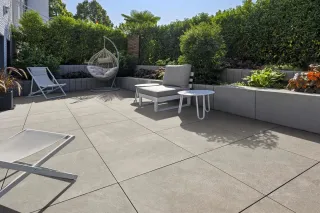 Verbundplatten aus Beton und Keramik für Terrassen Verbundplatten aus Beton und Keramik für Terrassen