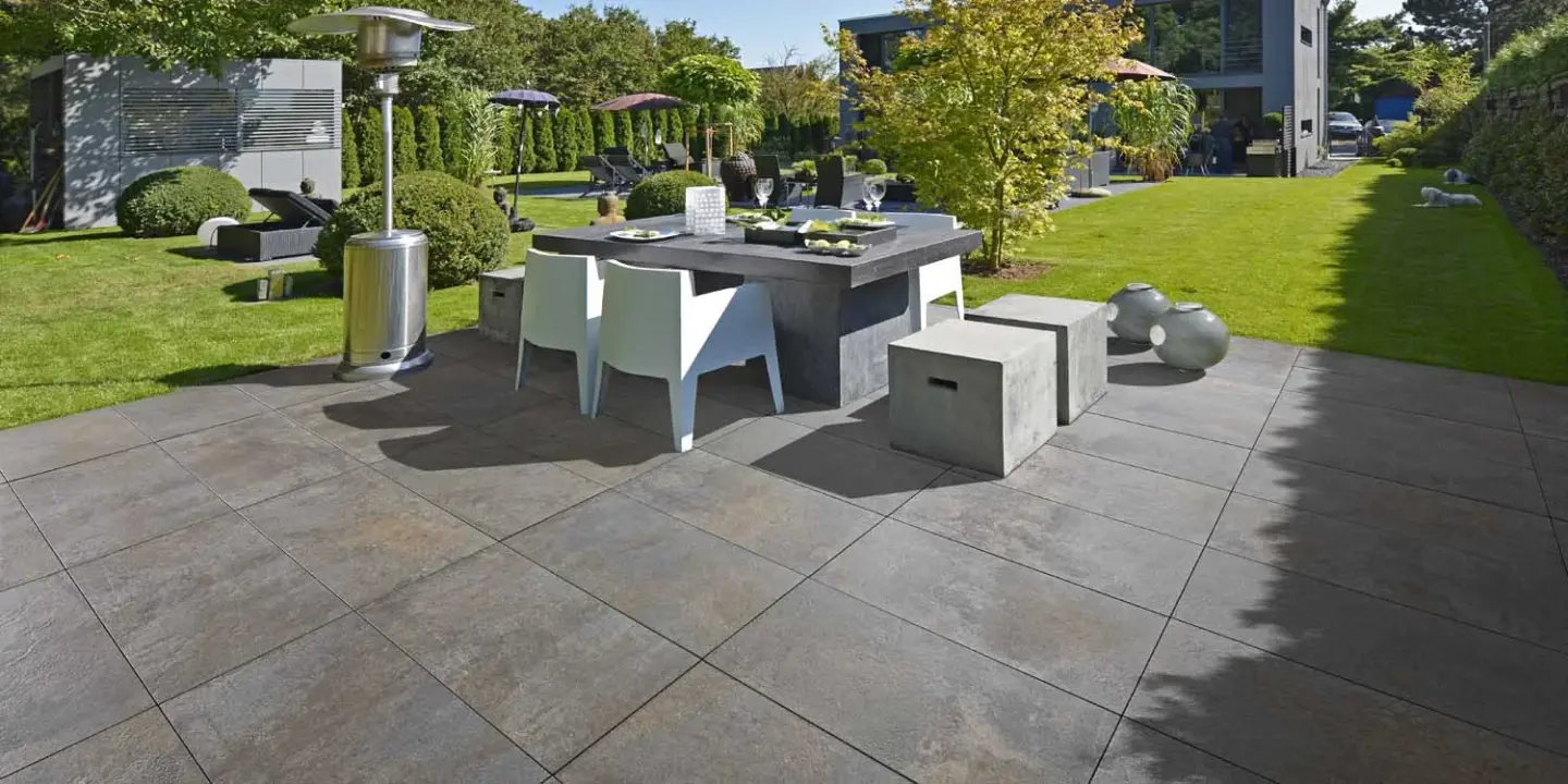 Verbundplatten aus Beton und Keramik für Terrassen Verbundplatten aus Beton und Keramik für Terrassen