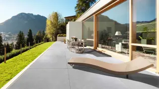 Verbundplatten aus Beton und Keramik für Terrassen Verbundplatten aus Beton und Keramik für Terrassen