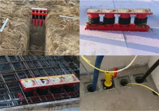 Hauseinführung für Gas, Strom, Wasser und Telekommunikation von KRASO® Hauseinführung für Gas, Strom, Wasser und Telekommunikation von KRASO®