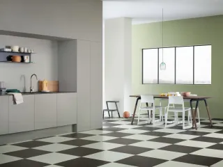 Linoleum Bodenbelag als Bahnenware, Fliesen oder Planken Linoleum Bodenbelag als Bahnenware, Fliesen oder Planken