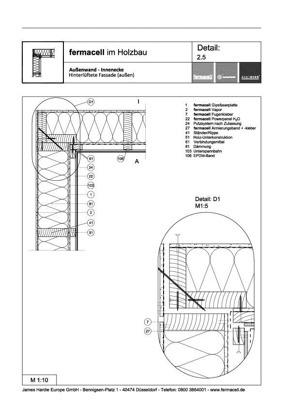 James Hardie Europe - 2.5 Innenecke