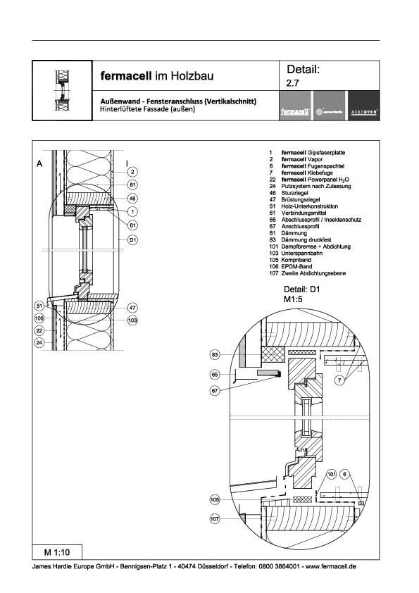 James Hardie Europe - 2.7 Fensteranschluss vertikal