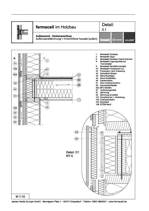 James Hardie Europe - 3.1 Deckenanschluss