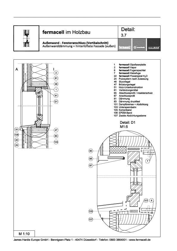 James Hardie Europe - 3.7 Fensteranschluss vertikal