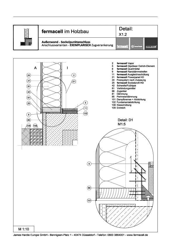 James Hardie Europe - X1.2 Sockelpunkt