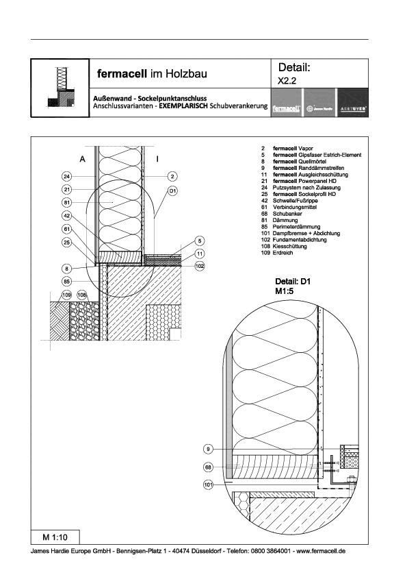 James Hardie Europe - X2.2 Sockelpunkt