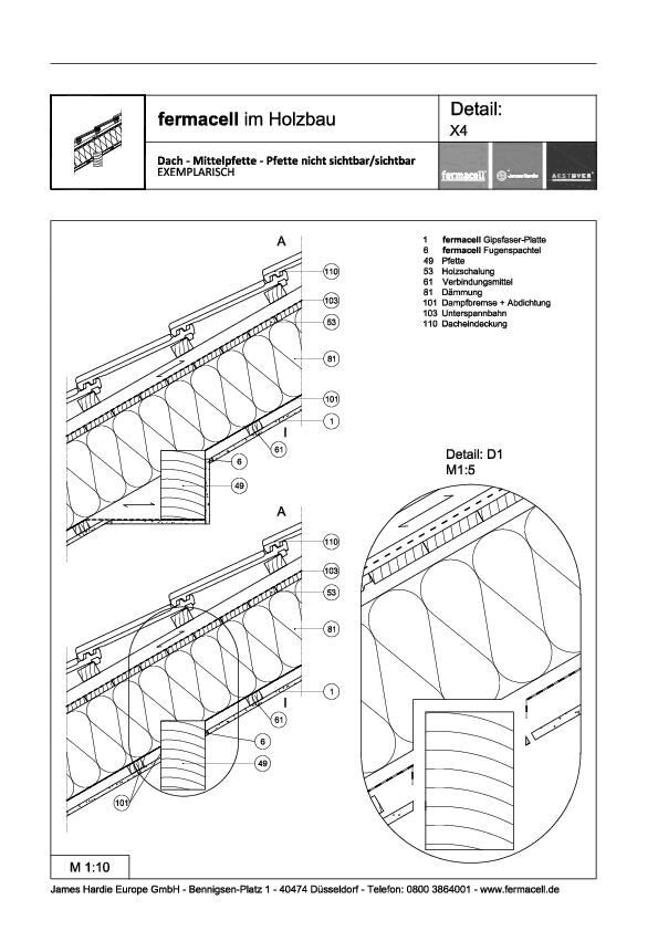 X4 Dach-Mittelpfette