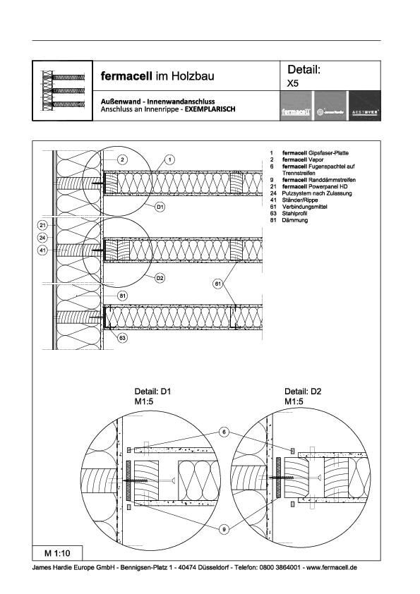 James Hardie Europe - X5 Innenwandanschluss