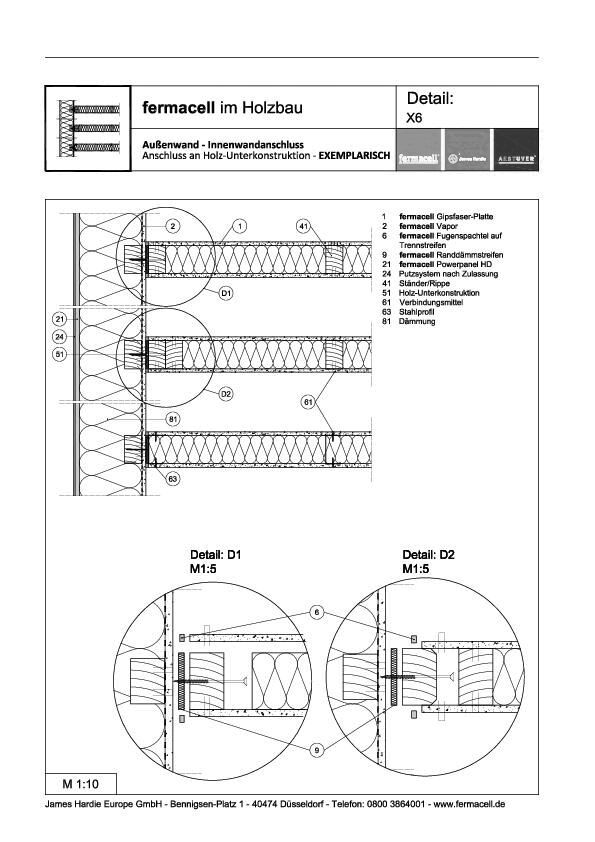 X6 Innenwandanschluss